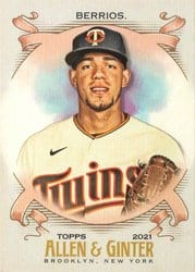 2021 Topps Allen & Ginter Base Set Jose Berrios #329 card