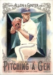 2022 Topps Allen & Ginter Pitching a Gem Jose Berrios #PAG-16 card