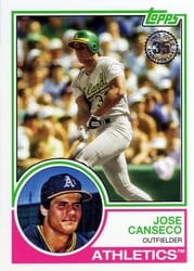 2018 Topps 1983 Topps Baseball 35th Anniversary Jose Canseco #83-79 card
