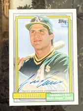 2022 Topps Archives 1992 Topps Debut Autographs Jose Canseco #72DB-JC card