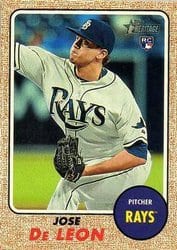 2017 Topps Heritage Base Set Jose De Leon #642 card