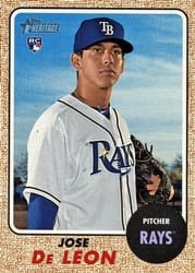2017 Topps Heritage Base Set Jose De Leon #642b card