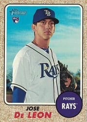 2017 Topps Heritage Base Set Jose De Leon #642c card
