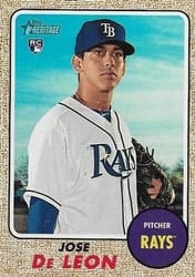 2017 Topps Heritage Base Set Jose De Leon #642d card
