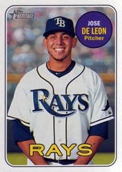 2018 Topps Heritage Base Set Jose de Leon #383 card