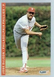 1993 Fleer Base Set Jose DeLeon #487 card