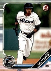 2019 Bowman Draft Base Set Jose Devers #BD-154 card