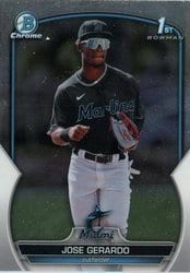 2023 Bowman Chrome Prospects Jose Gerardo #BCP-195 card