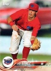 2018 Topps Pro Debut Base Set Jose Gomez #98 card
