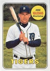 2018 Topps Heritage Base Set Jose Iglesias #487 card