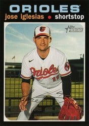 2020 Topps Heritage Base Set Jose Iglesias #560 card