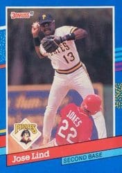 1991 Donruss Base Set Jose Lind #58 card