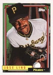 1992 Topps Base Set Jose Lind #43 card