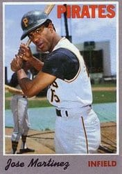 1970 Topps Base Set Jose Martinez #8 card