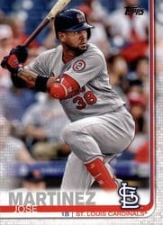2019 Topps Base Set Jose Martinez #123 card
