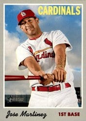 2019 Topps Heritage Base Set Jose Martinez #40 card