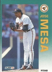 1992 Fleer Base Set Jose Mesa #17 card