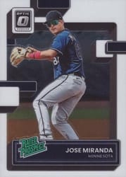 2022 Donruss Optic Rated Prospects Jose Miranda #RP-17 card