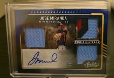 2022 Panini Absolute Tools of the Trade 3 Swatch Signatures Jose Miranda #TT3S-JM card