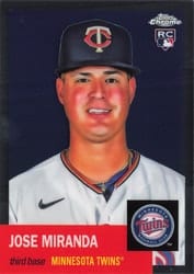 2022 Topps Chrome Platinum Anniversary Base Set Jose Miranda #463 card