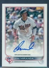 2022 Topps Mini Autographs Jose Miranda #MA-JM card