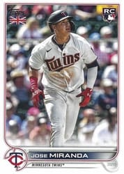 2022 Topps UK Edition Base Set Jose Miranda #204 card