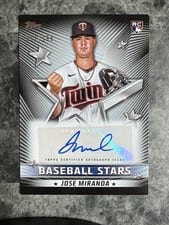 2022 Topps Update Baseball Stars Autographs Jose Miranda #BSA-JMI card