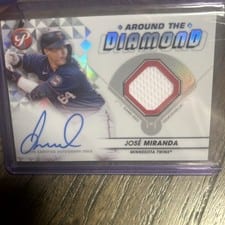 2023 Topps Pristine Around the Diamond Autograph Relics José Miranda #ADR-JM card