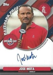 2022 Topps Opening Day Ballpark Profile Autographs Jose Mota #BPA-JMO card