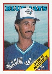 1988 Topps Base Set Jose Nunez #28 card
