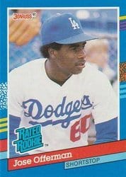 1991 Donruss Base Set Jose Offerman #33 card