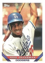 1993 Topps Base Set Jose Offerman #776 card