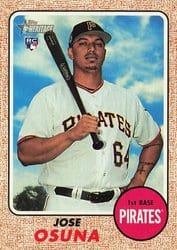 2017 Topps Heritage Base Set Jose Osuna #691 card