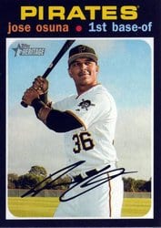 2020 Topps Heritage Base Set Jose Osuna #234 card