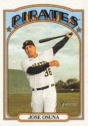 2021 Topps Heritage Base Set Jose Osuna #455 card
