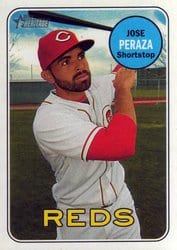 2018 Topps Heritage Base Set Jose Peraza #279 card