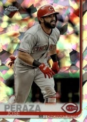 2019 Topps Chrome Sapphire Edition Base Set Jose Peraza #590 card