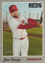 2019 Topps Heritage Base Set Jose Peraza #22 card