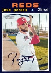 2020 Topps Heritage Base Set Jose Peraza #239 card