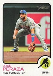 2022 Topps Heritage Base Set Jose Peraza #414 card
