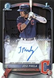 2025 Bowman Chrome Prospects Autographs Jose Pirela #CPA-JP card