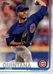 2019 Topps Base Set Jose Quintana #105 card