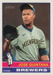 2025 Topps Heritage Base Set Jose Quintana #721 card
