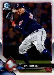 2018 Bowman Chrome Base Set Jose Ramirez #95 card
