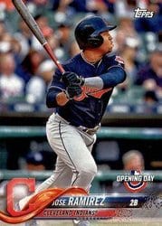 2018 Topps Opening Day Base Set Jose Ramirez #160 card