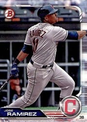2019 Bowman Base Set Jose Ramirez #66 card