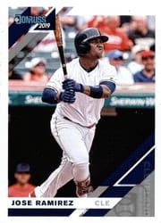 2019 Donruss Base Set Jose Ramirez #55a card