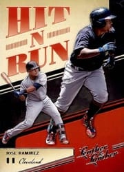 2019 Panini Leather & Lumber Hit-N-Run Jose Ramirez #HNR-10 card