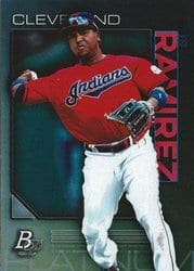 2020 Bowman Platinum Base Set Jose Ramirez #93 card