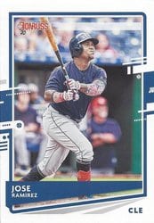 2020 Donruss Base Set Jose Ramirez #158 card